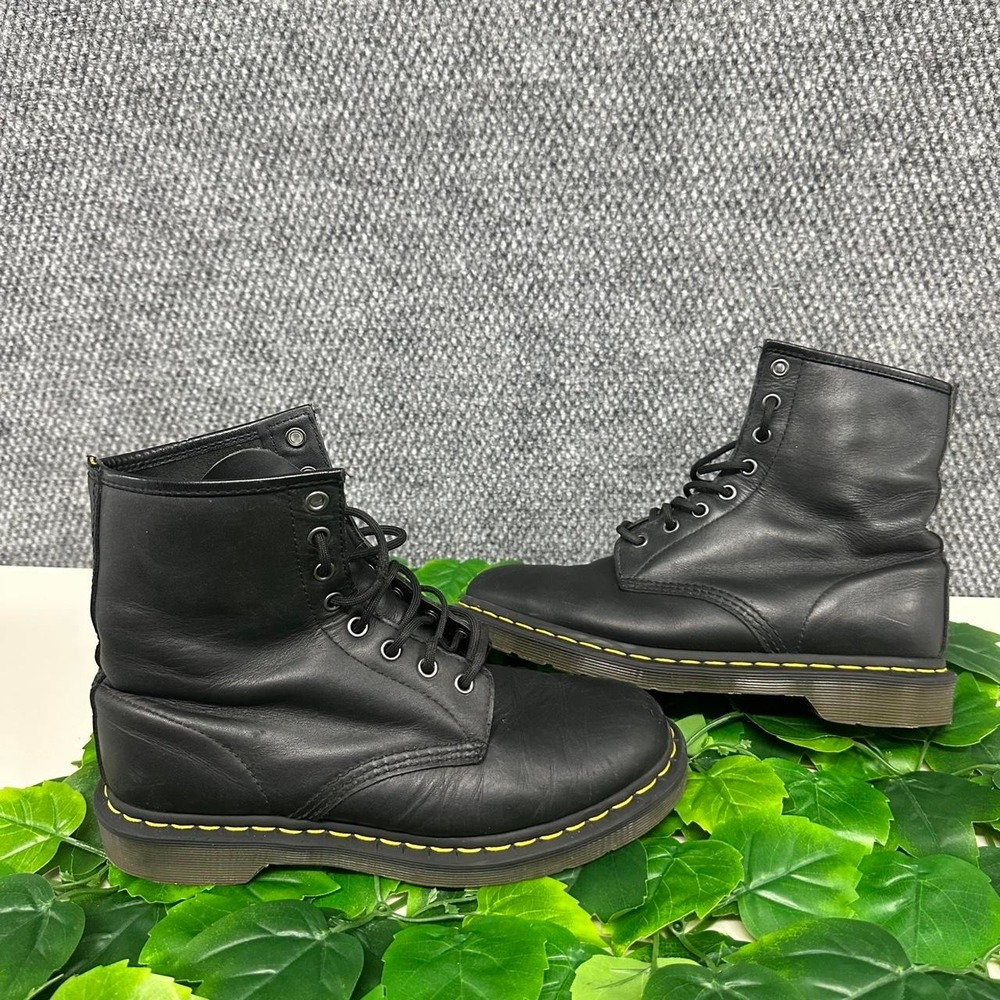 Dr. Martens Black Leather 8 Eye Lace Up Boots